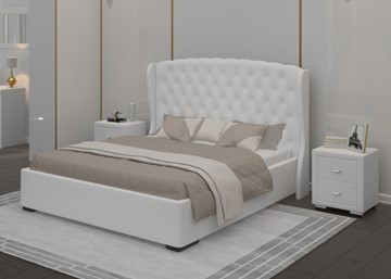 Кровать 2-спальная Dario Grace Lite 180x200, Экокожа (Белый) в Лабытнанги