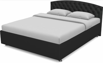 Кровать спальная Пальмира 1600 с основанием (Nitro Black) в Надыме