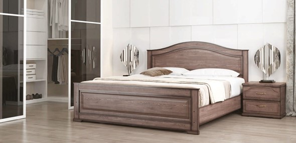 Кровать двуспальная Стиль 3, 160х190 с основанием в Салехарде - изображение