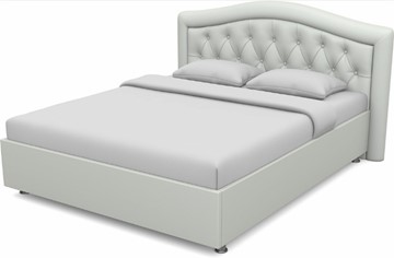 Кровать 1.5-спальная Луиза 1400 с основанием (Nitro White) в Салехарде