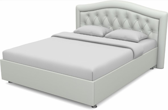 Кровать 1.5-спальная Луиза 1400 с основанием (Nitro White) в Салехарде - изображение