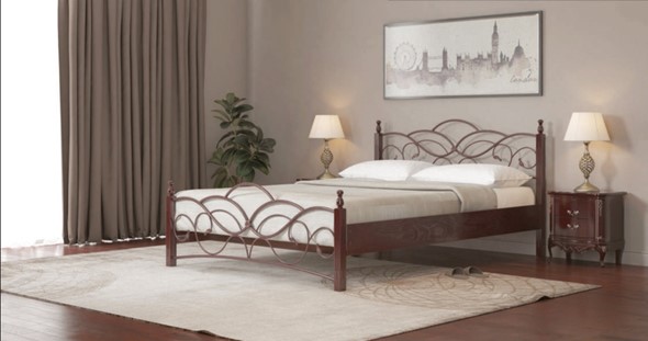 Полуторная кровать Марго 140*200 с основанием в Салехарде - изображение
