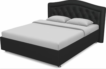 Полутороспальная кровать Луиза 1400 с основанием (Nitro Black) в Надыме