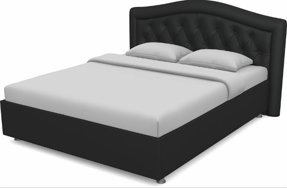 Полутороспальная кровать Луиза 1400 с основанием (Nitro Black) в Салехарде - изображение