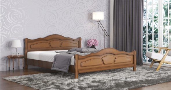 Спальная кровать Легенда 140*200 с основанием в Салехарде - изображение