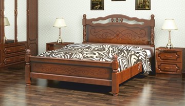 Кровать 2-спальная Карина-15 (Орех) 160х200 в Новом Уренгое