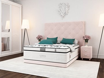 Двуспальная кровать Style Compact/Basement 180х200, Флок (Велсофт Винтажный розовый) в Лабытнанги