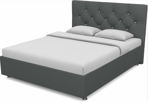 Полутороспальная кровать Моника 1400 с основанием (Nitro Grey) в Салехарде - изображение