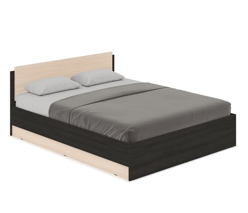 Кровать 2-спальная Аманда А16, Венге/Млечный дуб в Салехарде - изображение