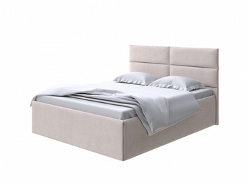 Двуспальная кровать Clever 160х190 без кроватного основания (Рогожка Тетра Бежевый) в Салехарде