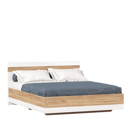 Кровать двуспальная 1600 Фиджи ЛД 659.072, белая в Салехарде - изображение