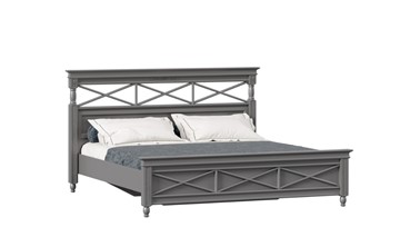 Двуспальная кровать 1800 Амели с кроватным основанием (Оникс Серый) ЛД 642.820 в Салехарде