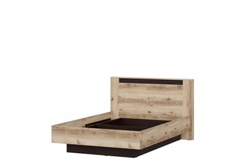 Двуспальная кровать №3 (универсальная 1,6х2,0 страйп) серия №2, дуб делано/дуб венге в Лабытнанги