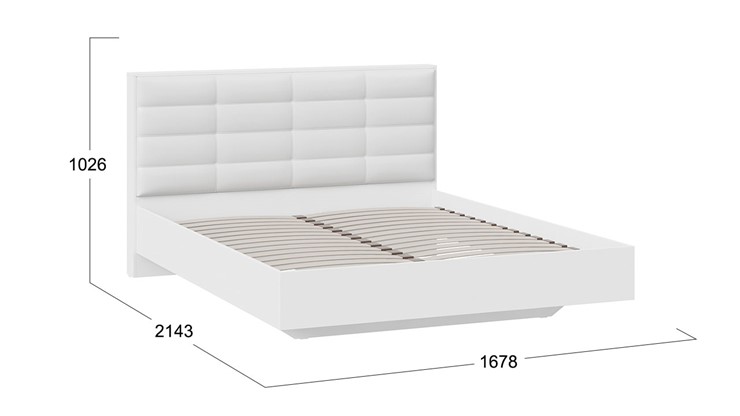 Кровать 2-спальная Агата тип 1 (Белый) в Ноябрьске - изображение 2