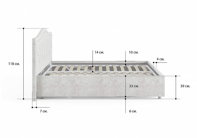 Кровать двуспальная Ancona 180х190 с основанием в Тарко-Сале - изображение 4