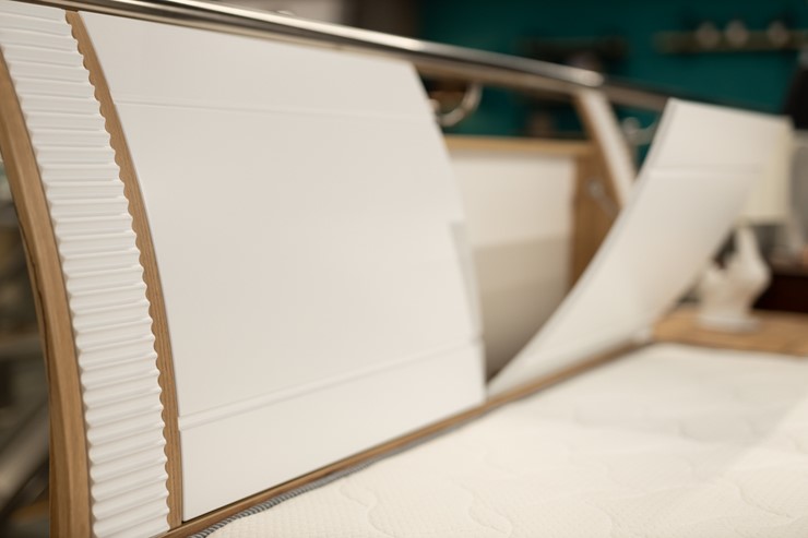 Двуспальная кровать Бари 1600 Дуб Золотой/Белый ЛД 698.140 в Салехарде - изображение 4