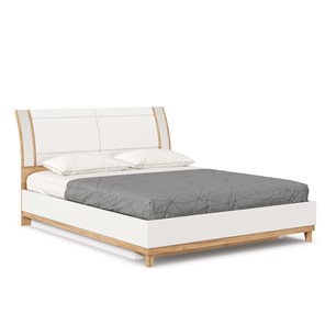 Спальная кровать Бари 1600 с подъёмным механизмом Дуб Золотой/Белый ЛД 698.220 в Новом Уренгое
