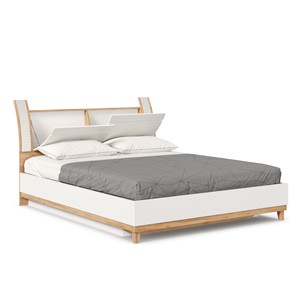 Спальная кровать Бари 1600 с подъёмным механизмом Дуб Золотой/Белый ЛД 698.220 в Салехарде - предосмотр 3