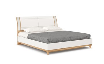 Кровать спальная Бари 1800 с кроватным основанием Дуб Золотой/Белый ЛД 698.220 в Надыме