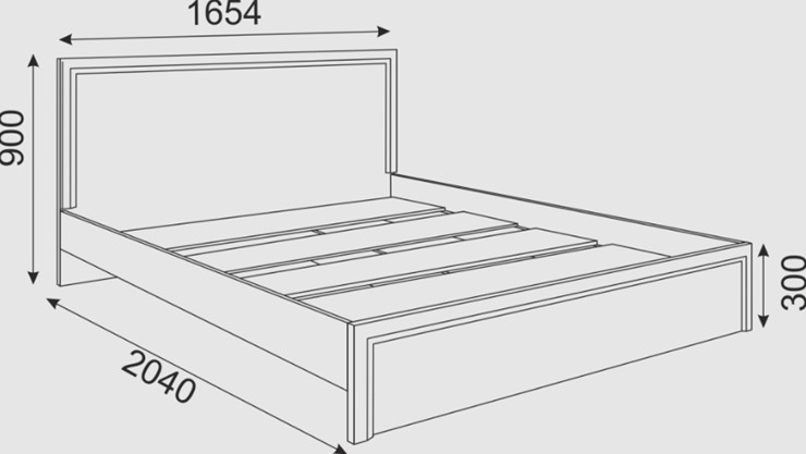 Кровать спальная Беатрис М06 (Орех Гепланкт) в Салехарде - изображение 1
