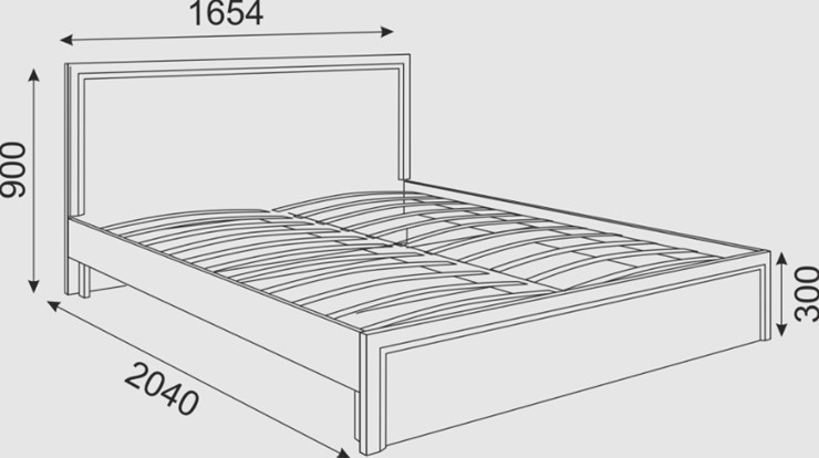 Кровать Беатрис М07 (Орех Гепланкт) в Салехарде - изображение 1