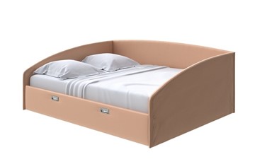 Кровать в спальню Bono 160х200, Экокожа (Латунный перламутр) в Салехарде