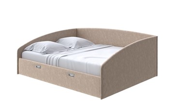 Спальная кровать Bono 160х200, Флок (Бентлей Какао) в Лабытнанги