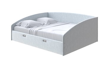 Кровать 2-спальная Bono 160х200, Флок (Бентлей Светло-серый) в Салехарде