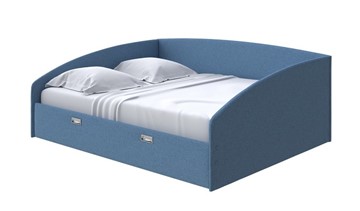 Кровать в спальню Bono 160х200, Искусственная шерсть (Лама Индиго) в Салехарде