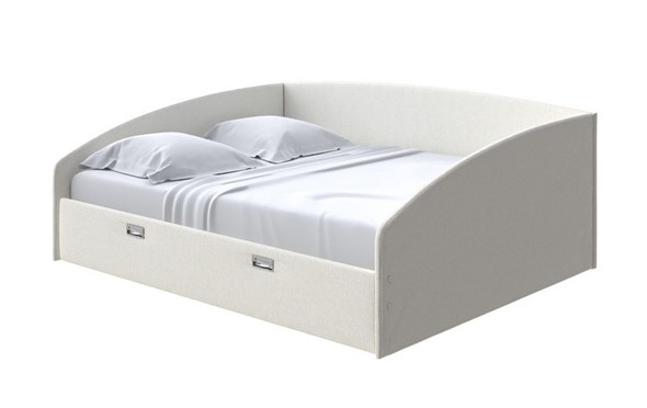 Спальная кровать Bono 160х200, Искусственная шерсть (Лама Лён) в Салехарде - изображение