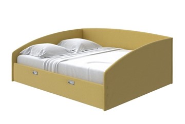 Спальная кровать Bono 160х200, Рогожка (Firmino Канареечный) в Лабытнанги