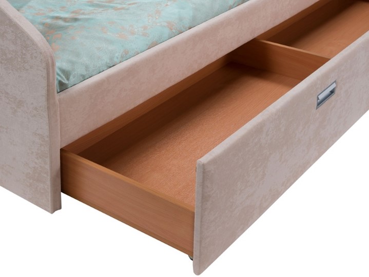 Двуспальная кровать Bono 160х200, Рогожка (Levis 37 Шоколад) в Салехарде - изображение 1