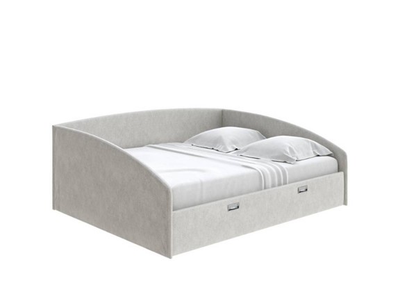 Кровать двуспальная Bono 160х200, Рогожка (Levis 12 Лён) в Салехарде - изображение