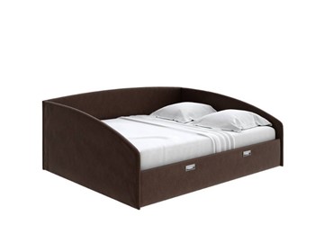 Двуспальная кровать Bono 160х200, Рогожка (Levis 37 Шоколад) в Новом Уренгое