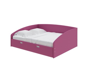 Кровать спальная Bono 160х200, Рогожка (Savana Berry) в Салехарде