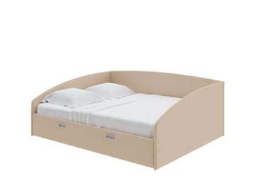 Спальная кровать Bono 160х200, Рогожка (Savana Camel) в Новом Уренгое
