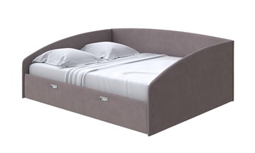 Двуспальная кровать Bono 160х200, Рогожка (Тетра Мраморный) в Салехарде