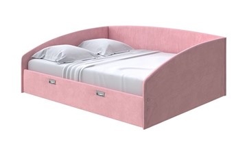 Кровать в спальню Bono 160х200, Велюр (Casa Жемчужно-розовый) в Салехарде