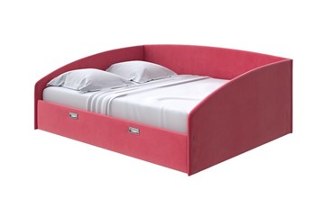 Кровать 2-спальная Bono 160х200, Велюр (Forest 13 Красный) в Надыме