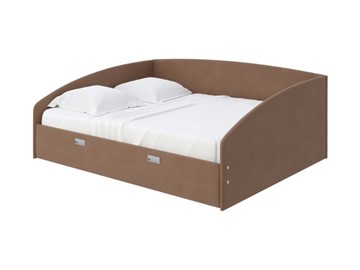 Кровать Bono 160х200, Велюр (Forest 514 Светло-коричневый) в Новом Уренгое