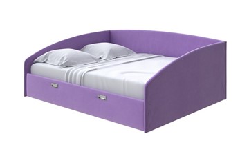 Двуспальная кровать Bono 160х200, Велюр (Forest 741 Светло-фиолетовый) в Салехарде
