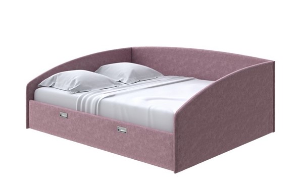 Кровать 2-х спальная Bono 160х200, Велюр (Gratta 6 Ягодный мусс) в Салехарде - изображение