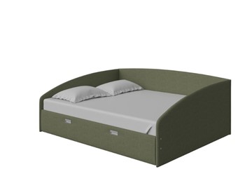 Кровать двуспальная Bono 160х200, Искусственная шерсть (Лама Авокадо) в Ноябрьске