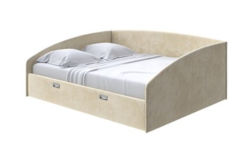 Спальная кровать Bono 160х200, Велюр (Лофти Айвори) в Лабытнанги