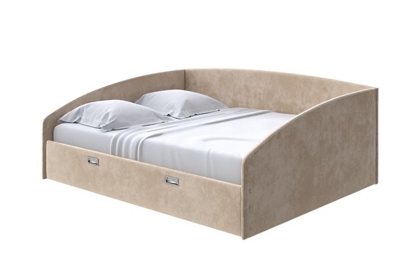 Кровать 2-спальная Bono 160х200, Велюр (Лофти Тауп) в Салехарде - изображение