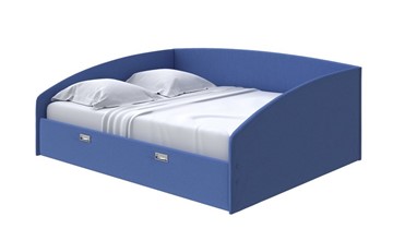 Спальная кровать Bono 160х200, Велюр (Scandi Cotton 23 Кобальт) в Салехарде