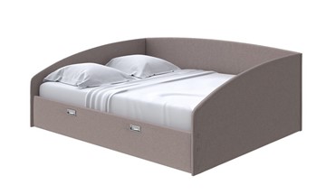 Кровать в спальню Bono 160х200, Велюр (Scandi Cotton 24 Капучино) в Салехарде