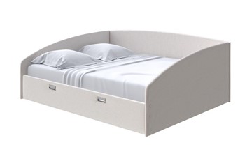Кровать 2-спальная Bono 160х200, Велюр (Scandi Cotton 3 Лён) в Салехарде