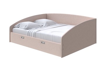 Двуспальная кровать Bono 160х200, Велюр (Scandi Cotton 4 Бежевый) в Салехарде