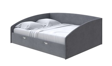 Спальная кровать Bono 160х200, Велюр (Ultra Мокрый асфальт) в Салехарде